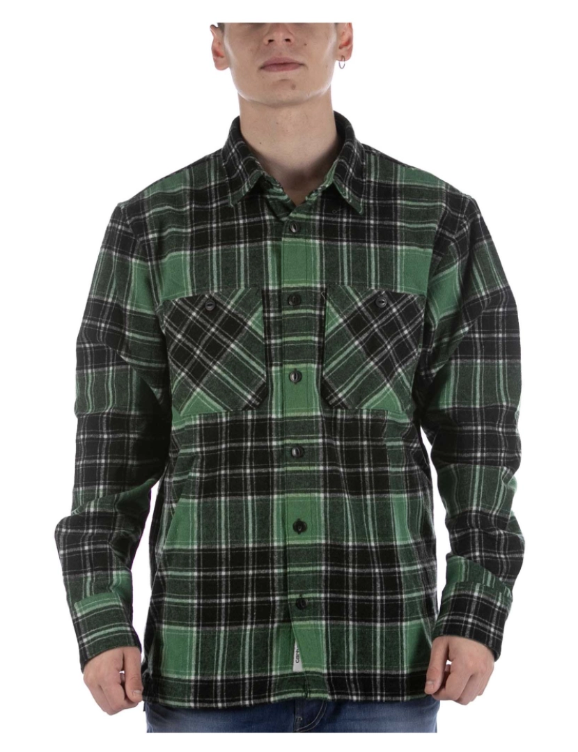 Carhartt - Camisa Carhartt Jared Check Verde Preto