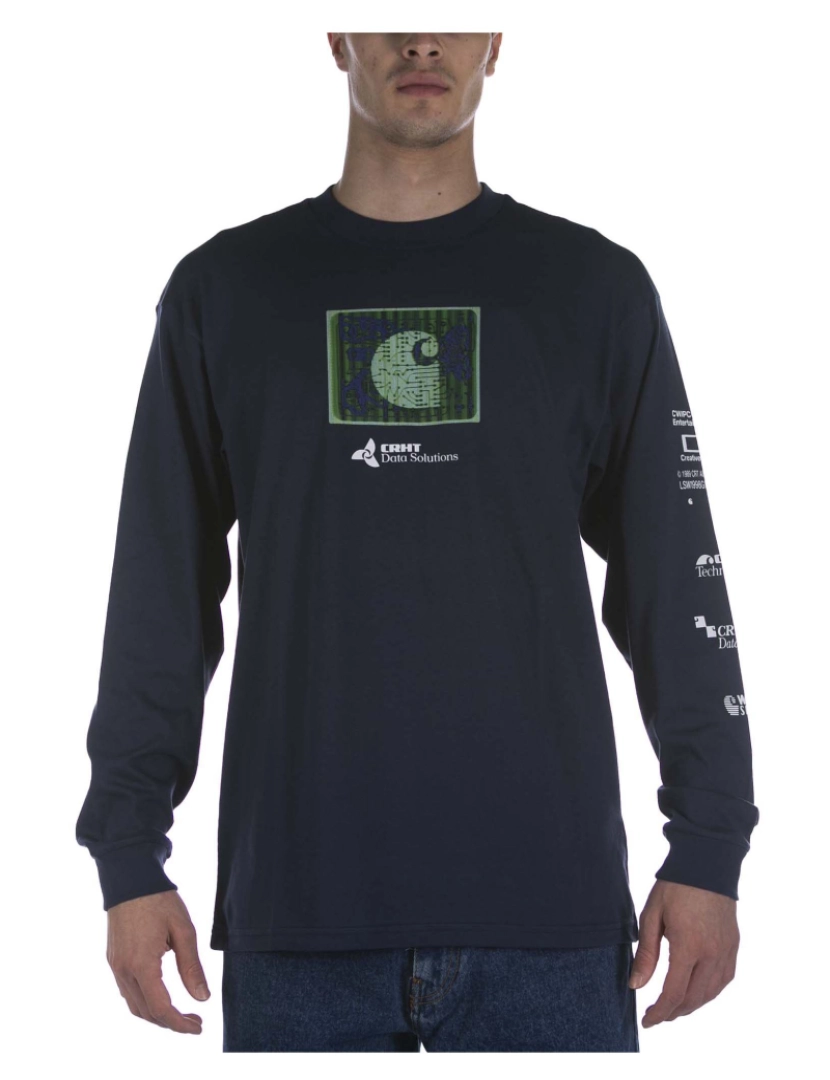 imagem de T-Shirt Carhartt L/S Data Solutions Azul1