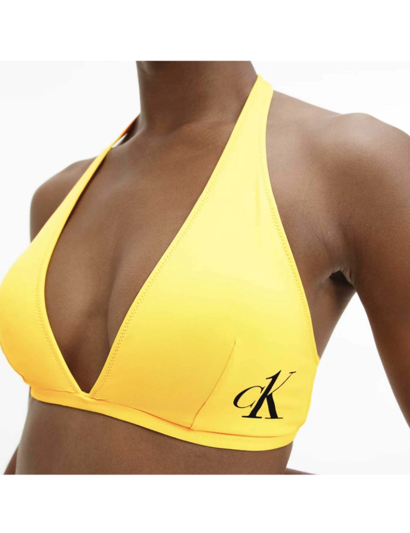 imagem de Calvin Klein Banho Halter Neck Triângulo Zgmhazard Amarelo4