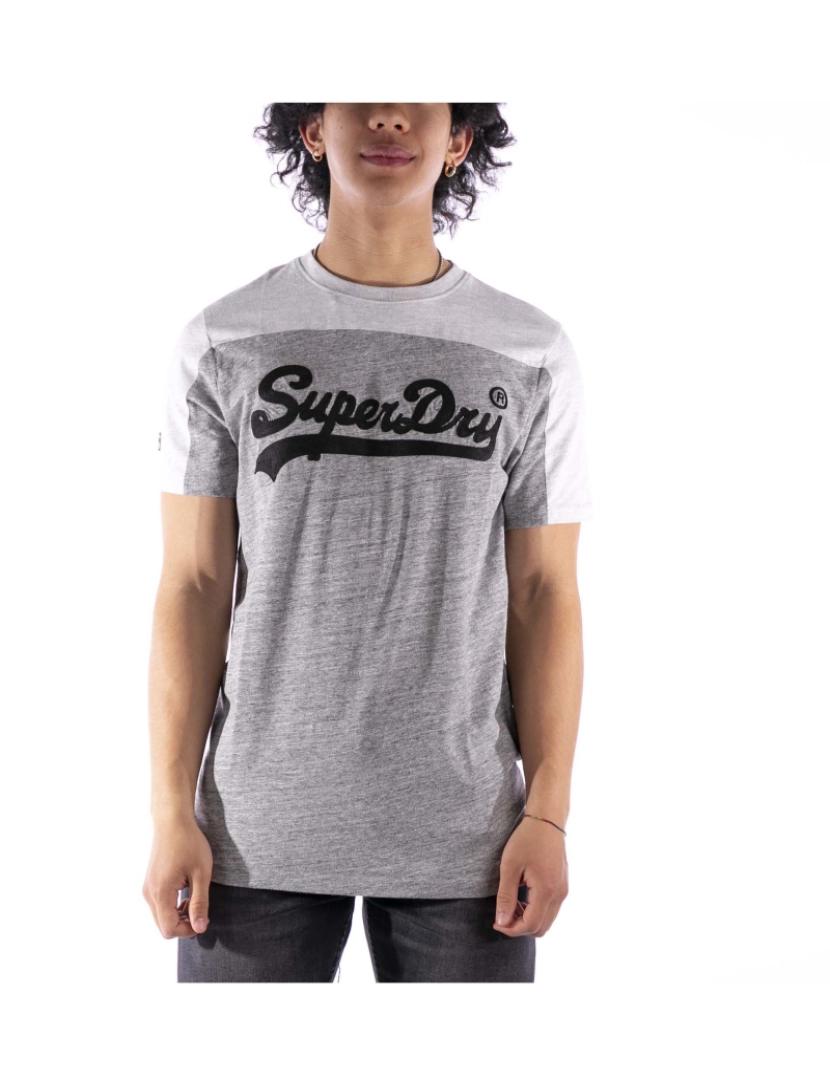 imagem de T-Shirt Super Dry Vintage College Tee Cinza1