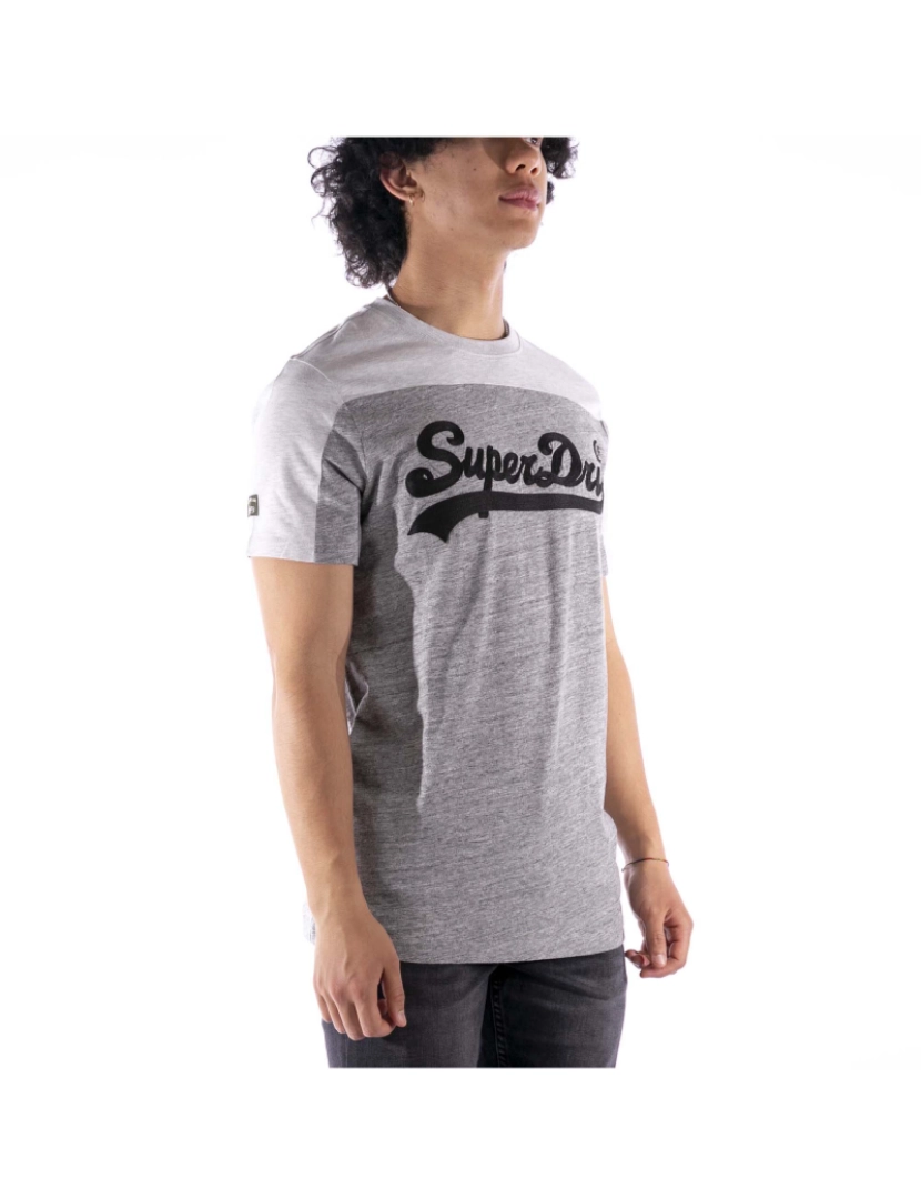 imagem de T-Shirt Super Dry Vintage College Tee Cinza2