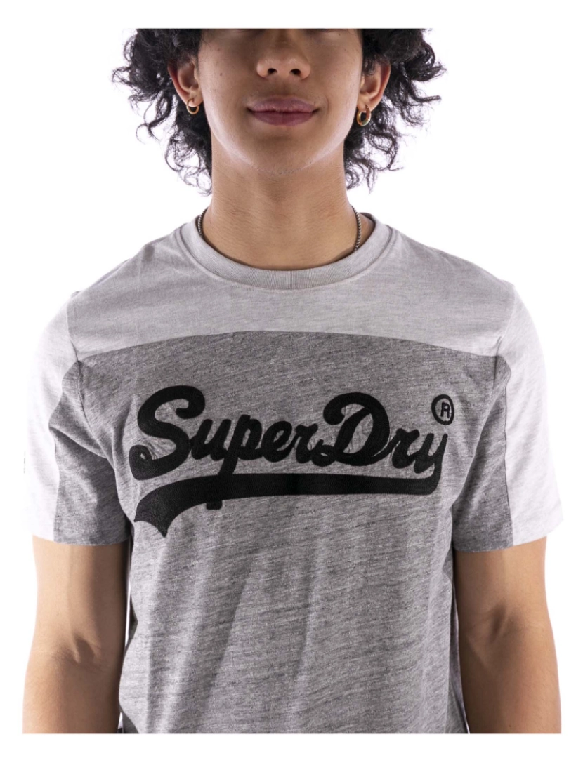 imagem de T-Shirt Super Dry Vintage College Tee Cinza4