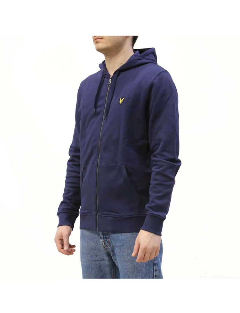 imagem de Lyle&Scott Zip Through Hoodie Camisola Azul2