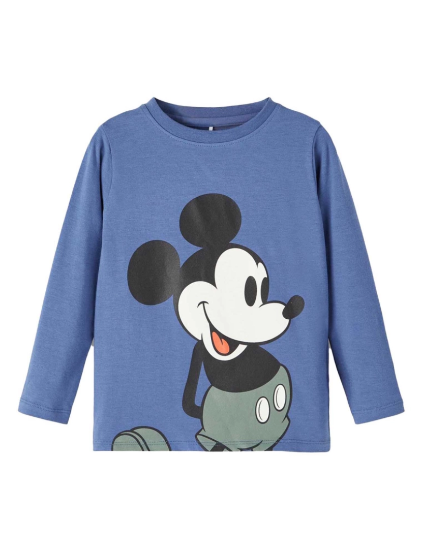 Name It  - Name It T-Shirt De Manga Comprida Azul Nmmdux Mickey