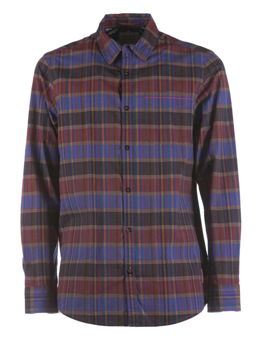 imagem de Camisa Scotch&Soda Regular-Fit Verificada Leve Voile1