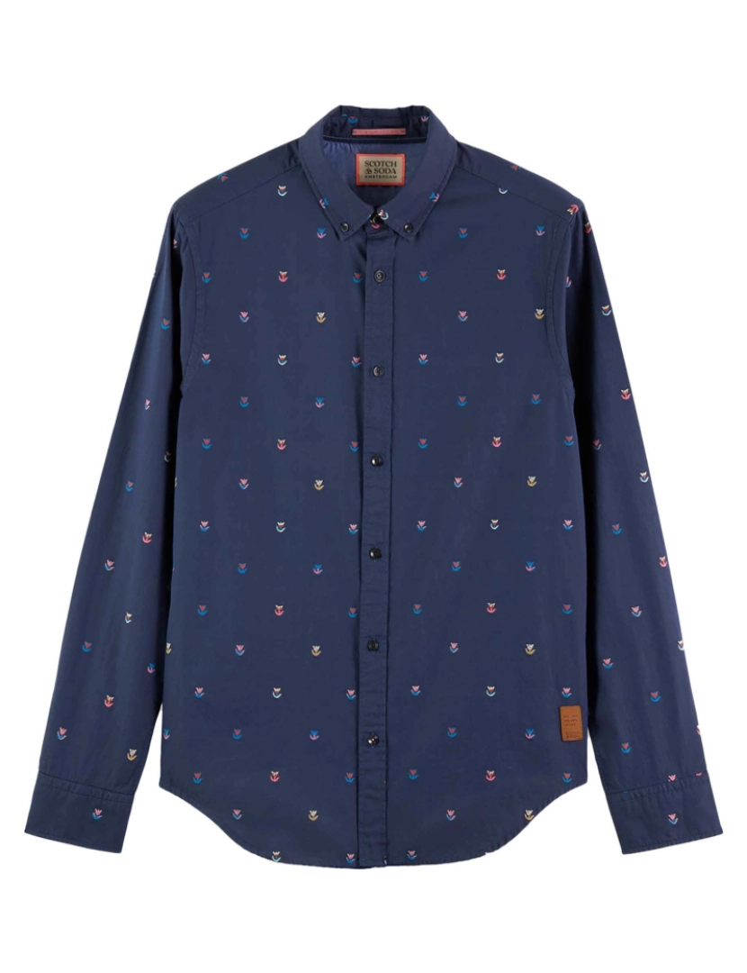 Scotch&Soda - Camisa Scotch&Soda Slim Fit Fil Coupe Camisa Jacquard