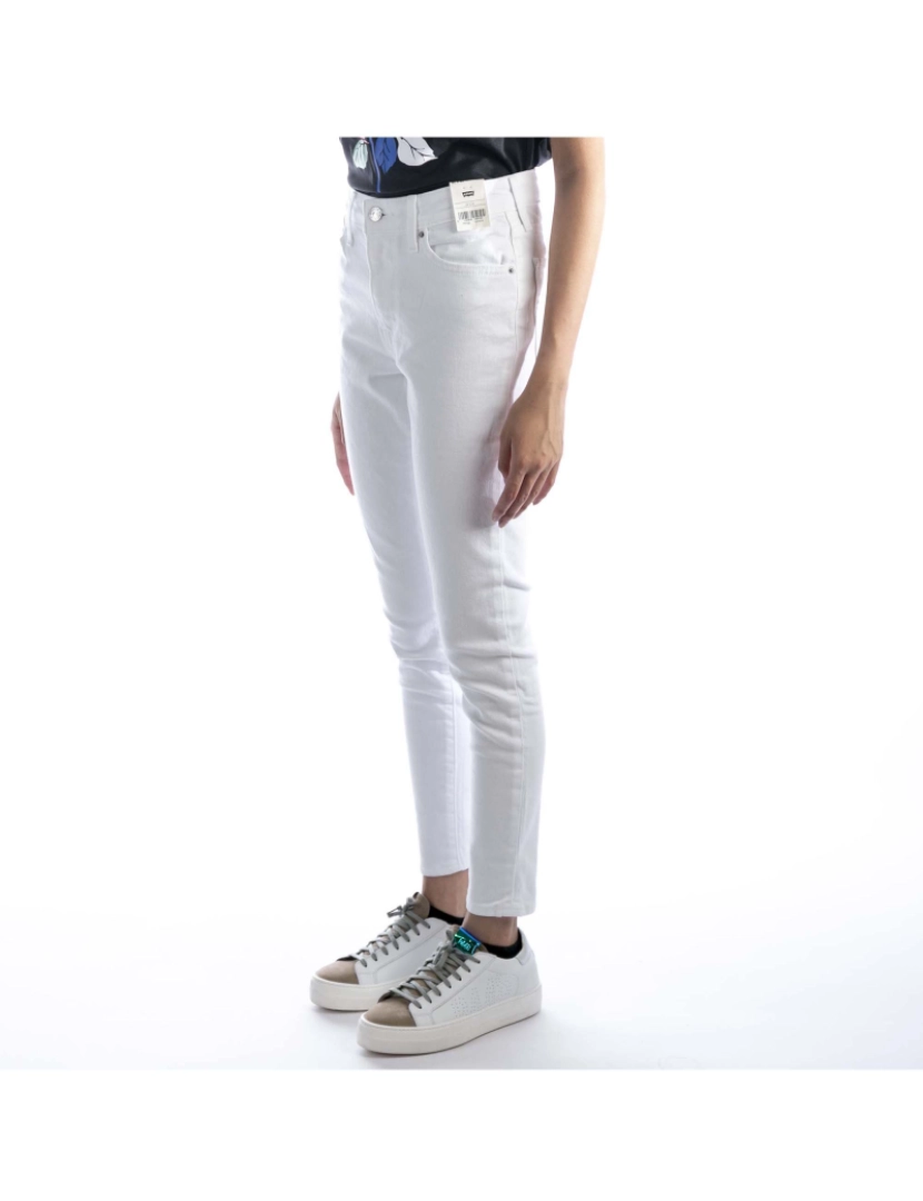 imagem de Levis 721 High Rise Skinny Western White Jeans2