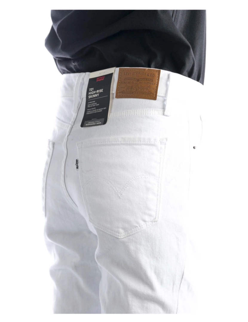 imagem de Levis 721 High Rise Skinny Western White Jeans5