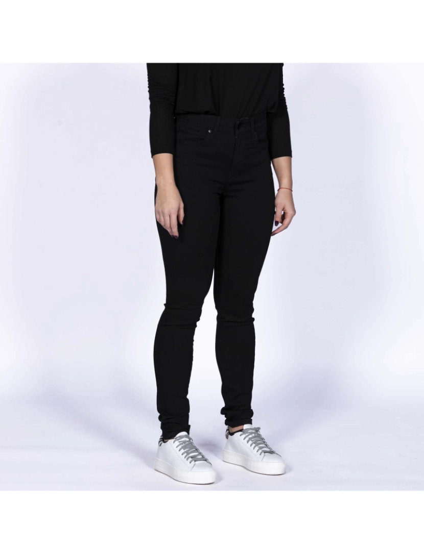 imagem de Levis 721 High Rise Skinny Long Shot Jeans Preto2