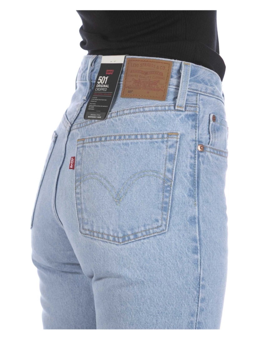 imagem de Levis 501 Crop Luxor Blue Jeans5