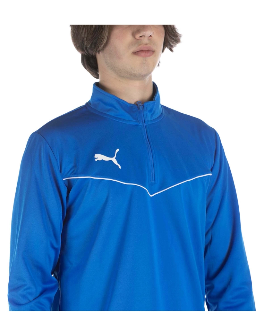 imagem de Puma Teamrise 1/4 Zip Top Camisola Azul Claro4