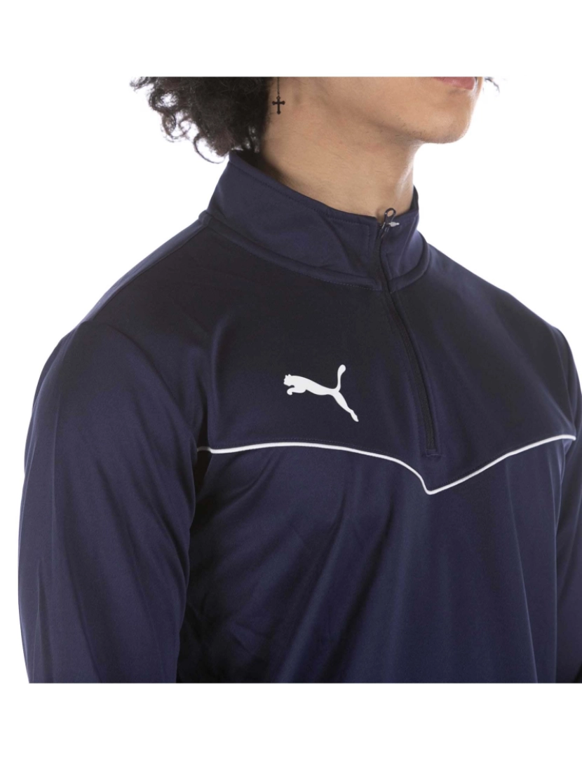 imagem de Camisola Puma Teamrise 1/4 Zip Azul4