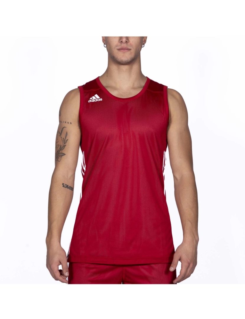 Adidas Sport - Adidas 3G Spee Rev Camiseta Vermelha