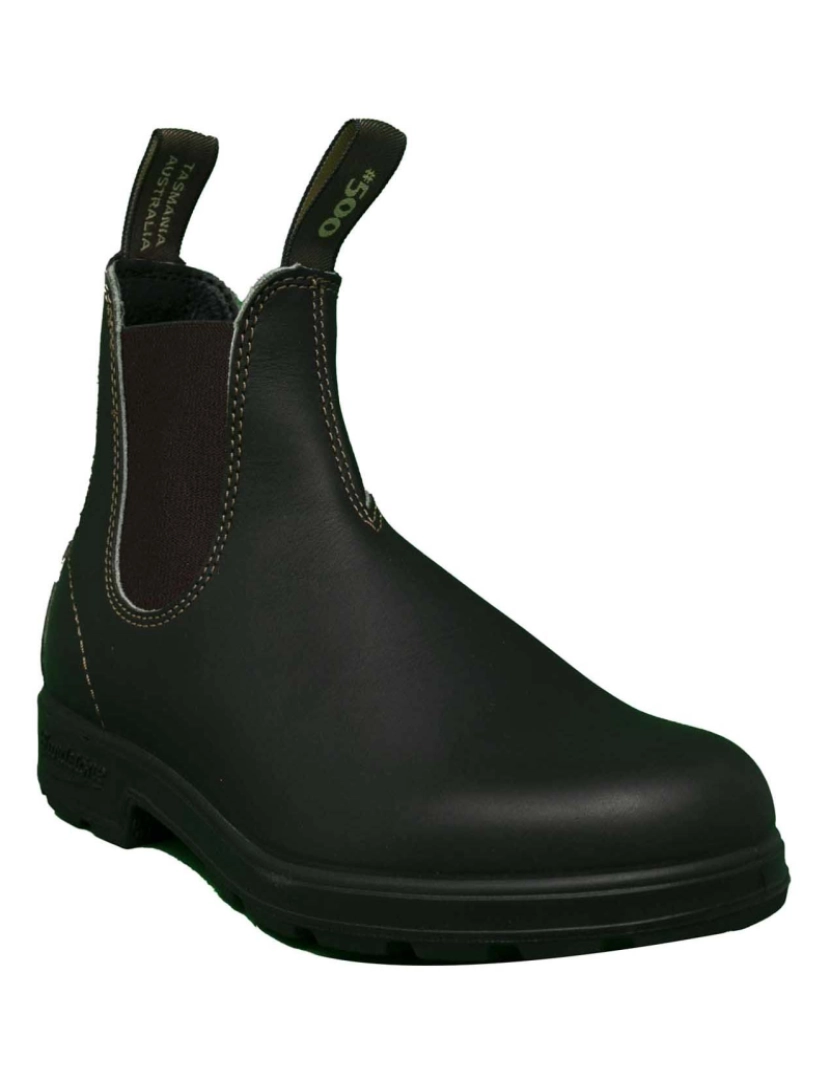 imagem de Blundstone 500 Stout Marrom Couro Preto Botas De Tornozelo3