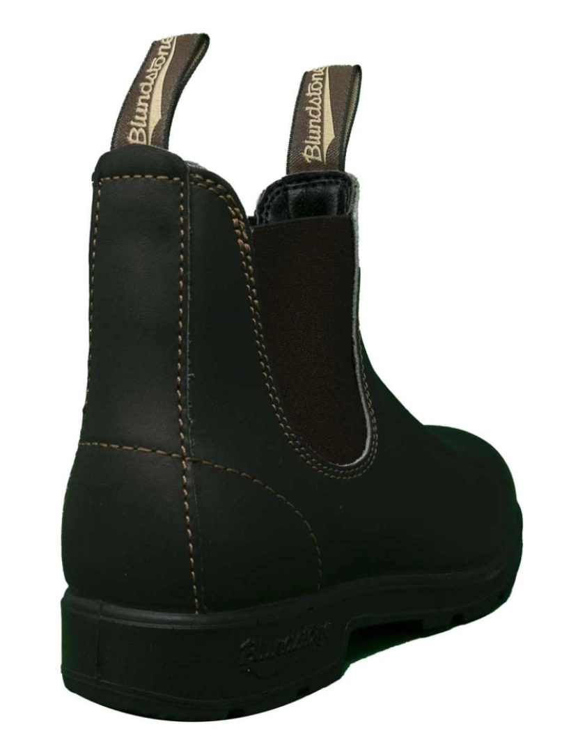 imagem de Blundstone 500 Stout Marrom Couro Preto Botas De Tornozelo4