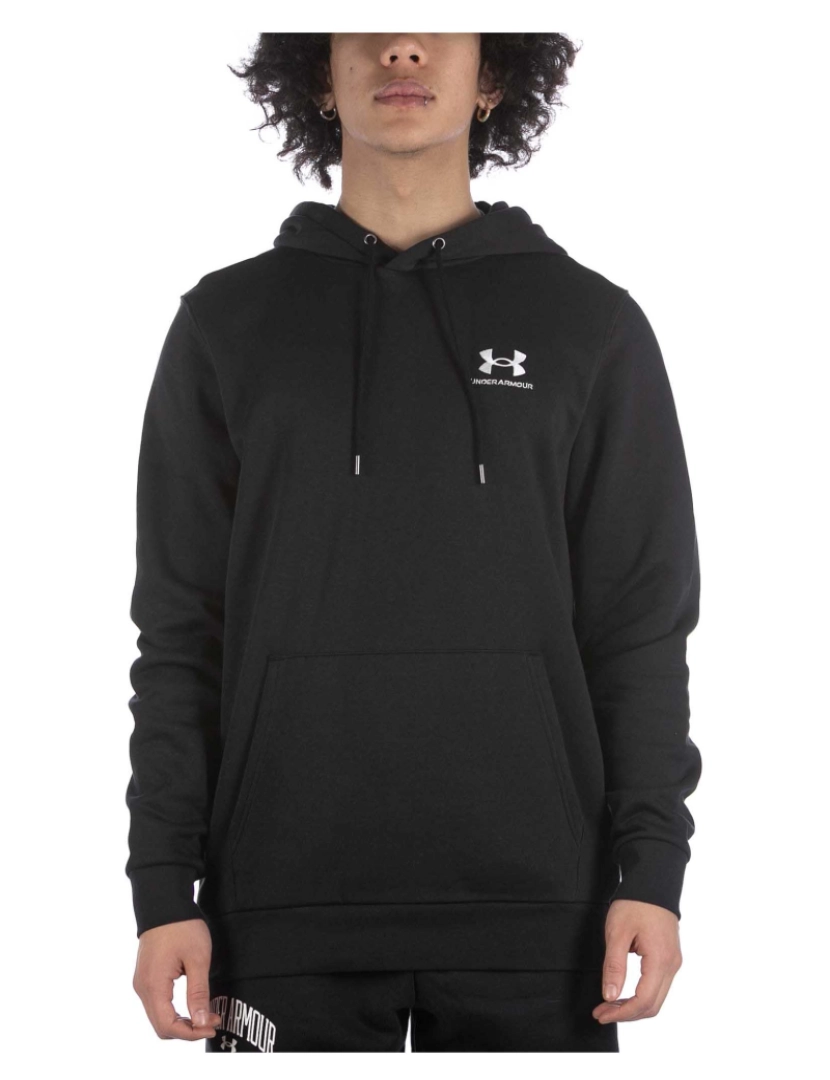 imagem de Under Armadura Essencial Fleece Hoodie Preto1