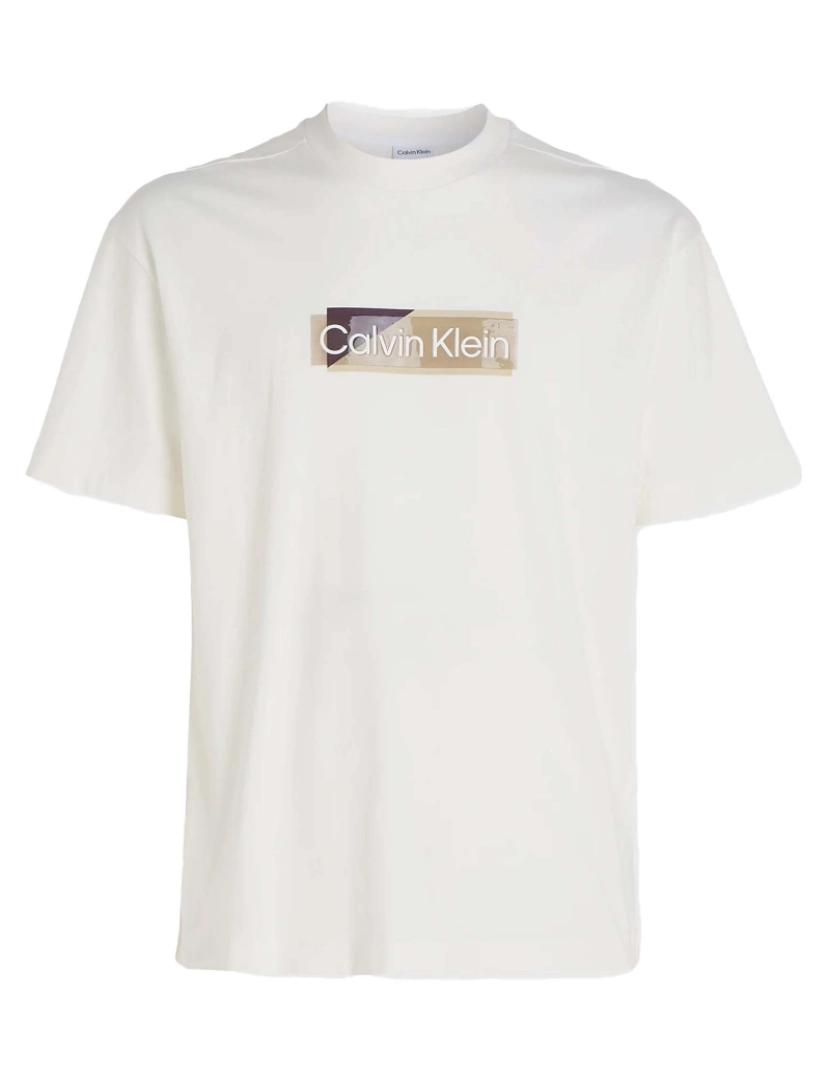 imagem de Camiseta Com Logotipo De Gel Em Camadas Calvin Klein T-S1