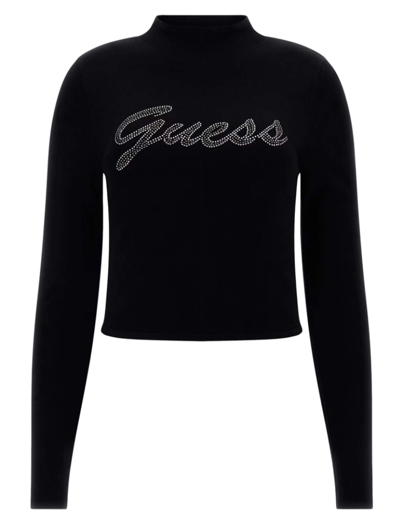 Guess - Guess Ls Suéters Guess Rhinestone Logotipo Swtr