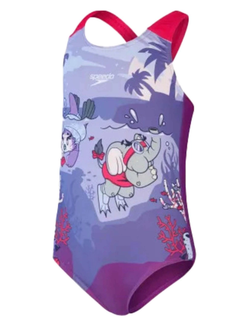 Speedo - Speedo Girls Lts Impresso Racerback Banho De Banho