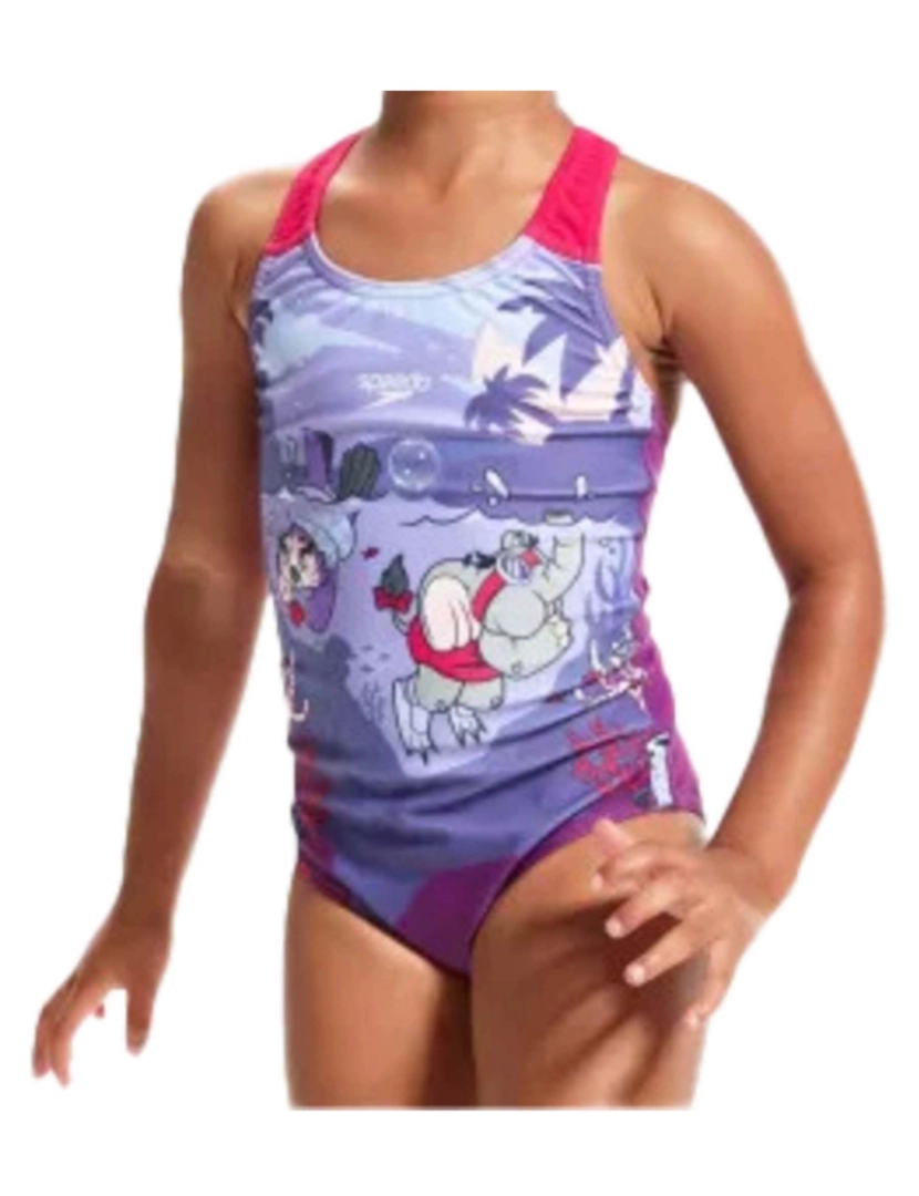 imagem de Speedo Girls Lts Impresso Racerback Banho De Banho2