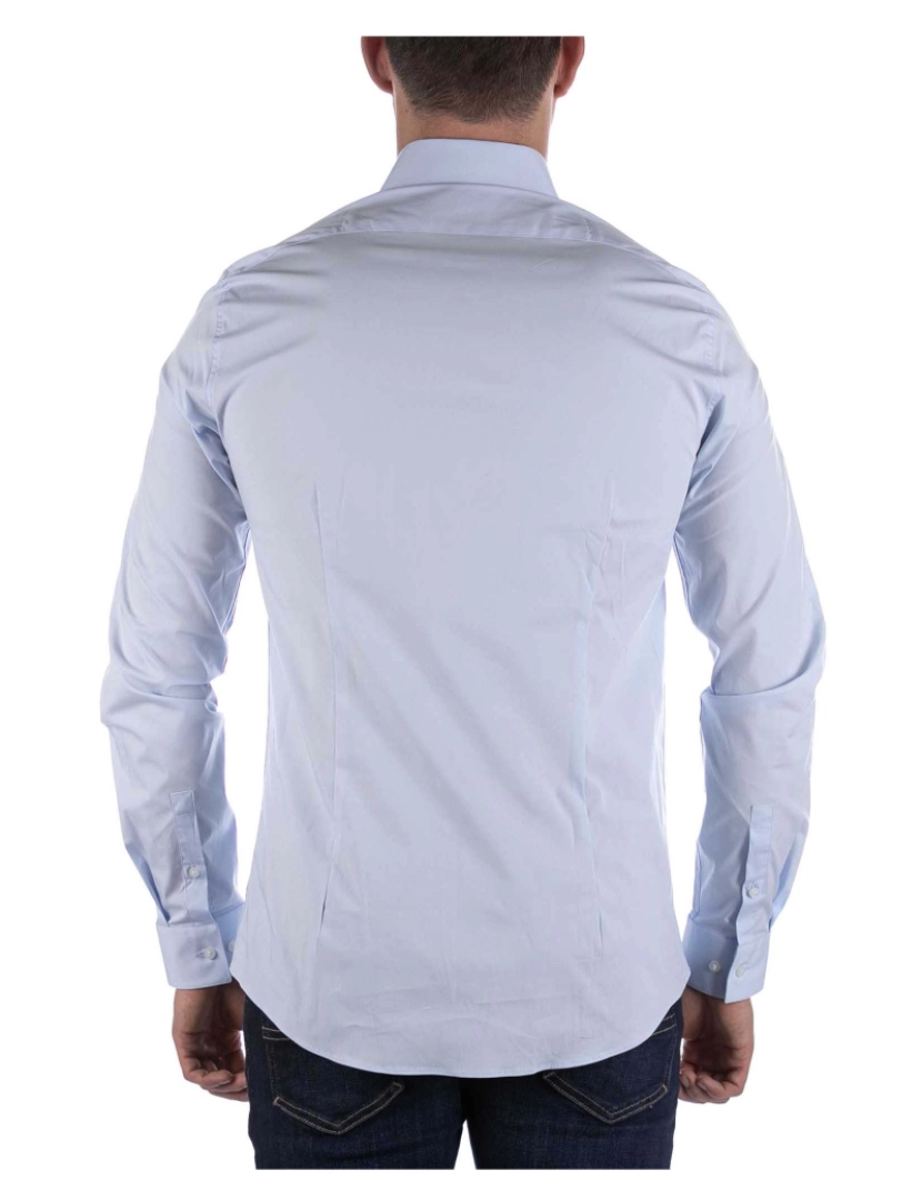 imagem de Camisa Calvin Klein Poplin Stretch Slim Azul3