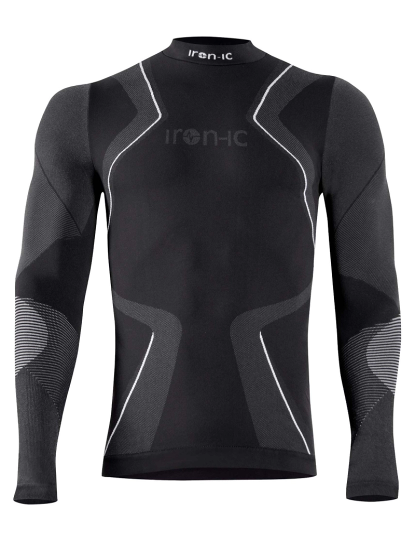 imagem de Iron-Ic Performance Warm 1.2 Thermal Jersey Preto1