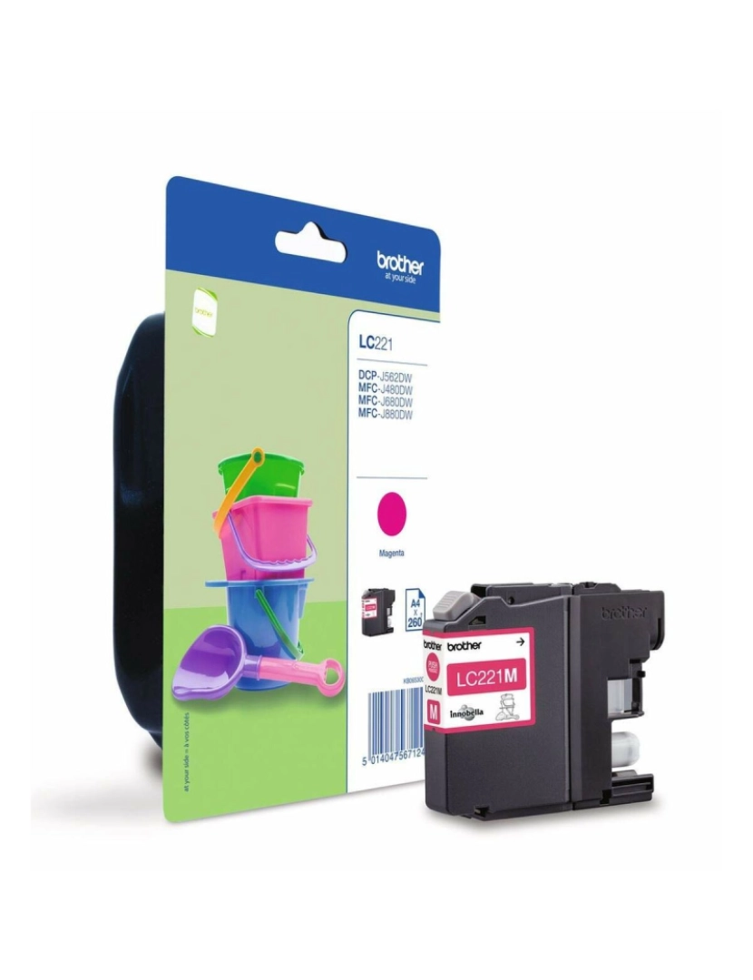 Brother - Tinteiro de Tinta Original Brother LC-221M Azul Magenta