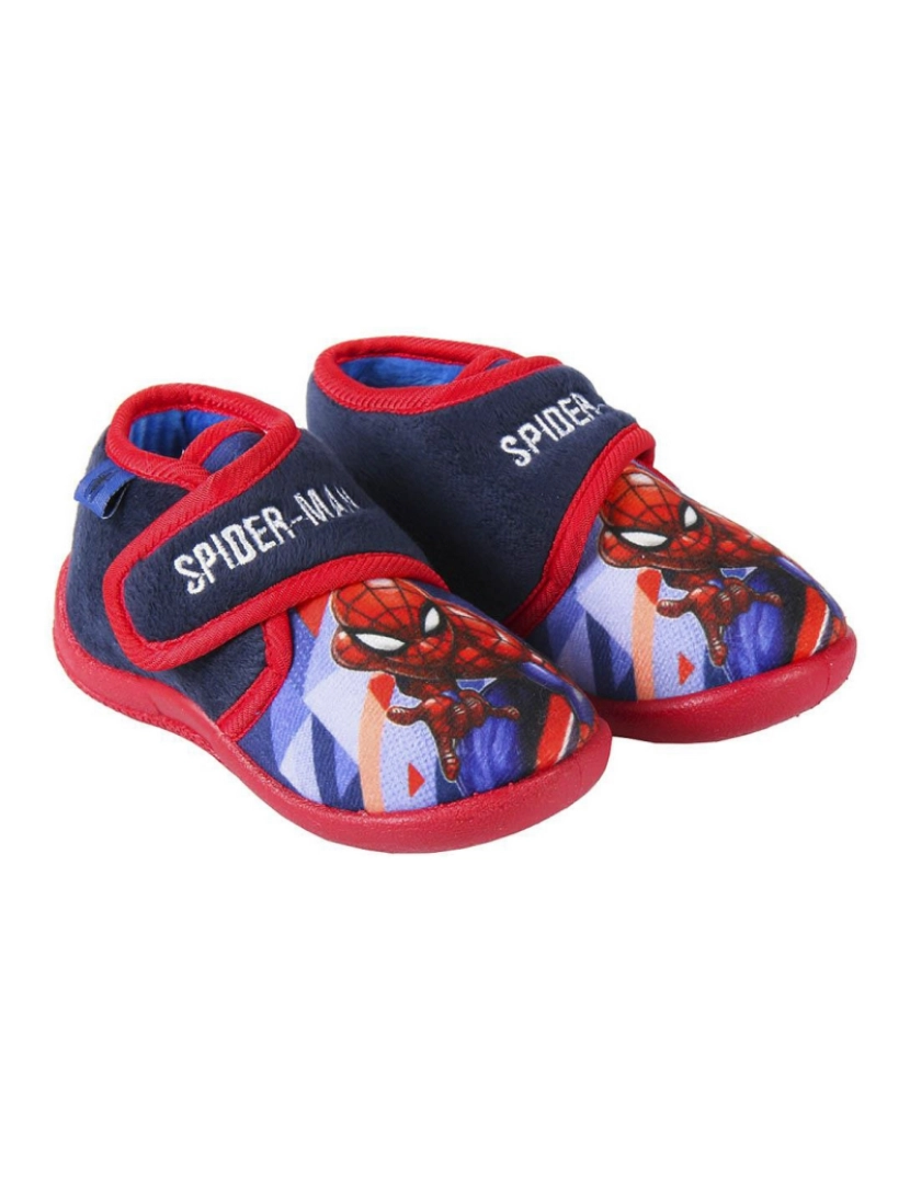 imagem de Pantufas Para Crianças 3D Spider-Man Vermelho Azul3