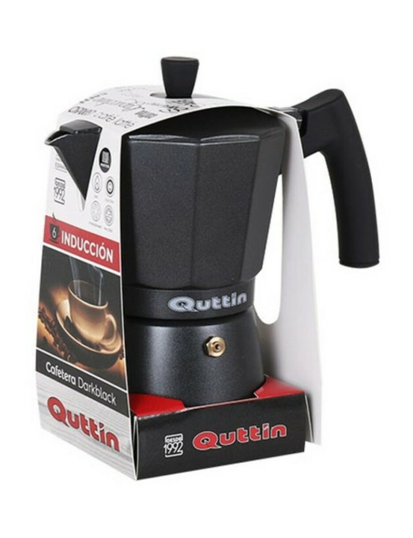 imagem de Cafeteira Italiana Quttin Darkblack Indução Preto2