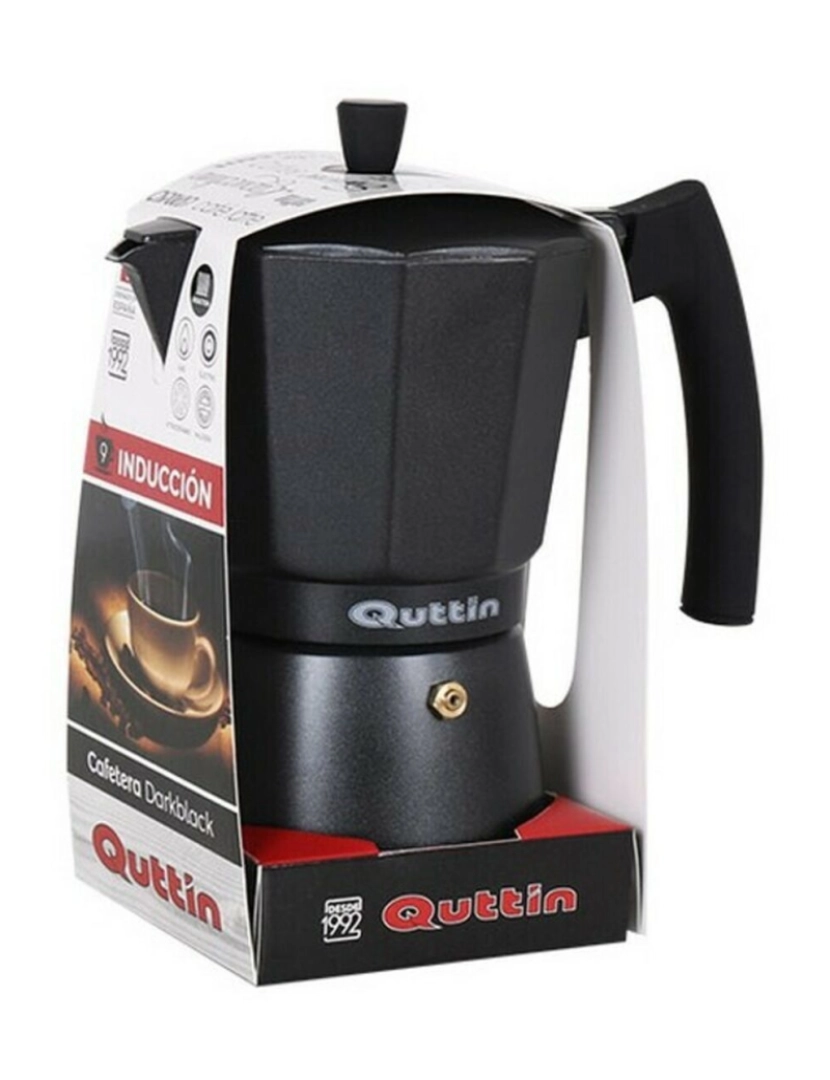 imagem de Cafeteira Italiana Quttin Darkblack Indução Preto4