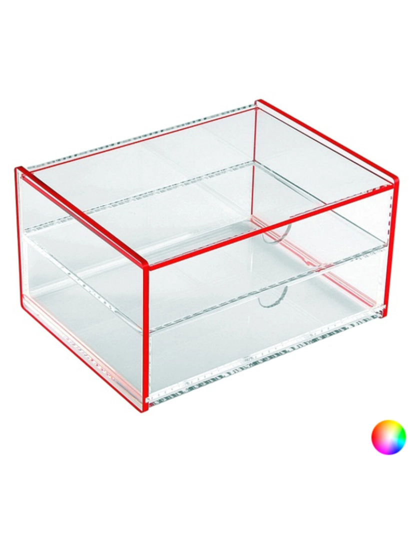 Bigbuy Home - Caixa com compartimentos Polipropileno (13 x 9,2 x 17,1 cm)