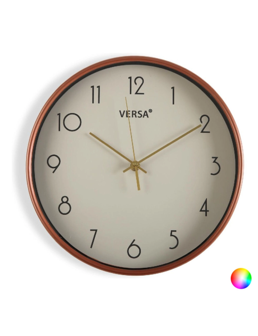 Versa - Relógio de Parede Gold Plástico (4 x 30 x 30 cm)