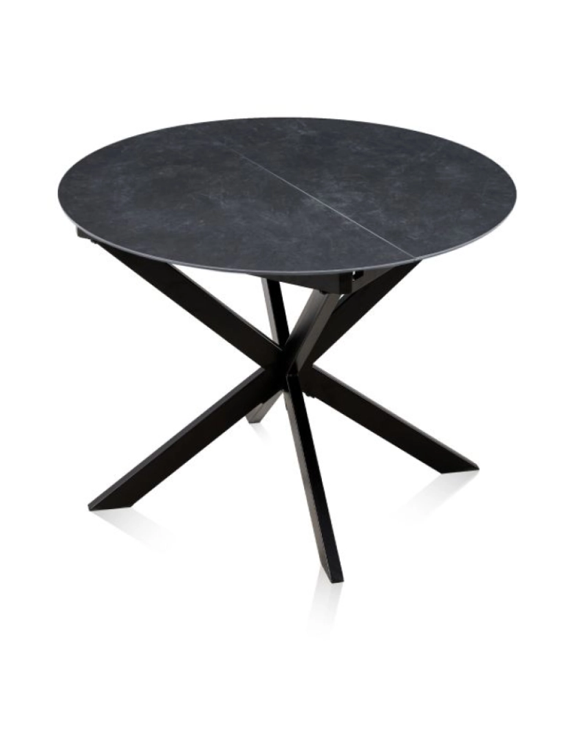 imagem de Mesa redonda extensível Onix Negro 140 x 75 x cm2