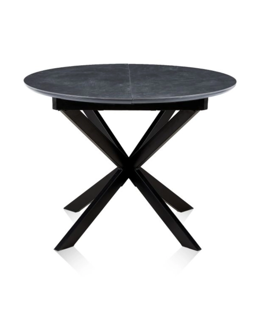 imagem de Mesa redonda extensível Onix Negro 140 x 75 x cm5