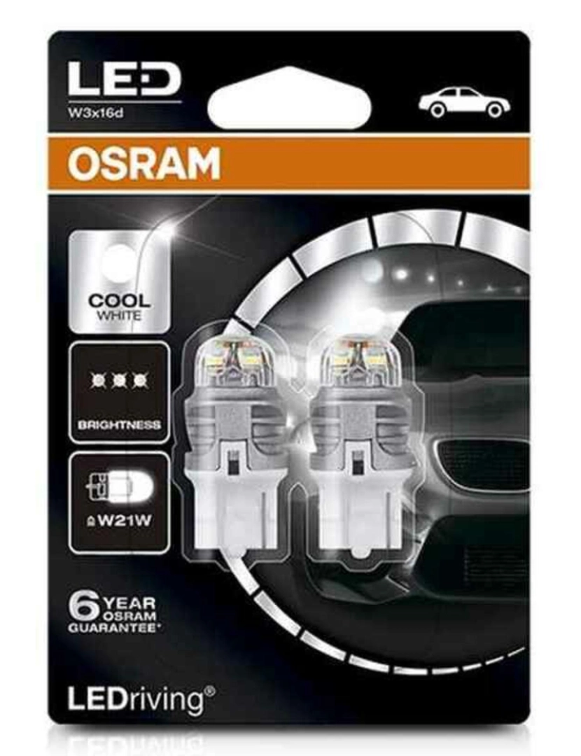 Osram - Lâmpada para Automóveis OS7905CW-02B Osram W21W 2W 12V 6000K (2 Peças)