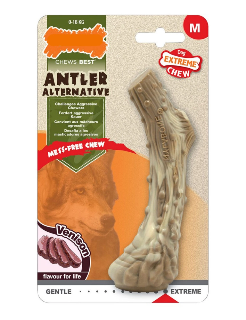 Nylabone - Mordedor para cão Nylabone Dura Chew Corno Tamanho M Nylon Veado