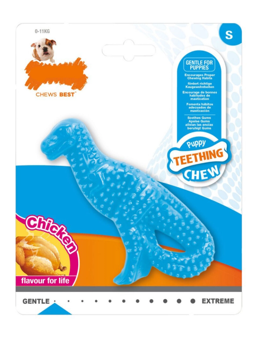 Nylabone - Mordedor para cão Nylabone Dinossauro Frango Nylon Cachorros