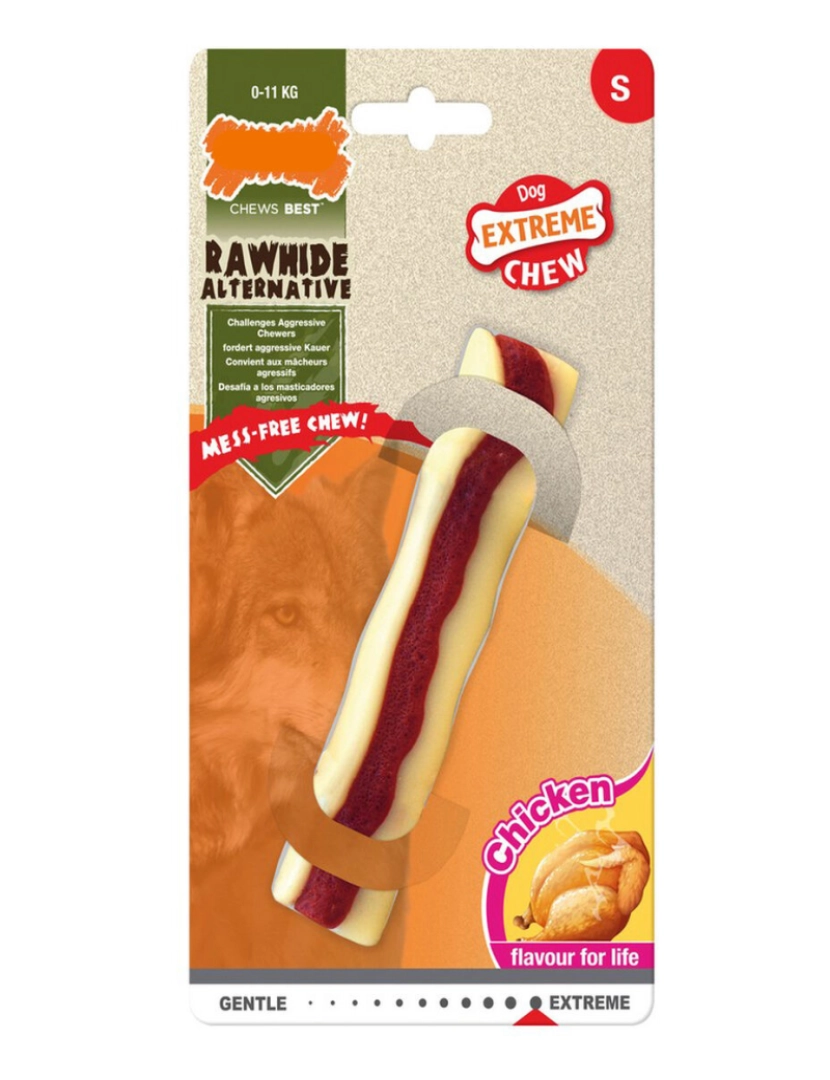 Nylabone - Mordedor para cão Nylabone Extreme Chew Roll	Rawhide Tamanho S Frango Nylon