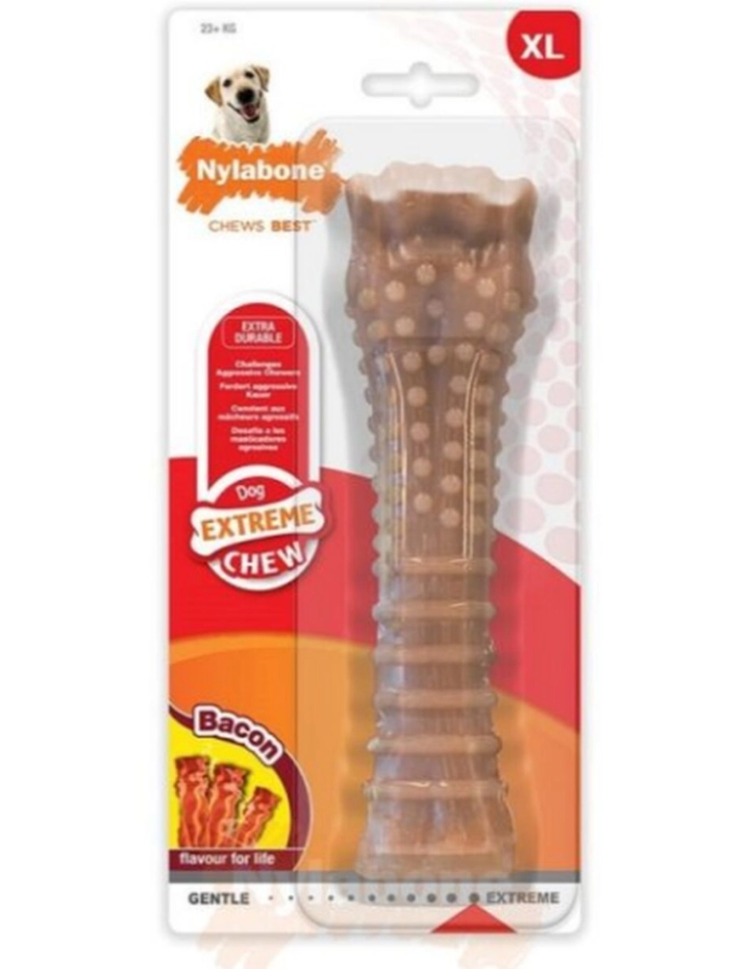 Nylabone - Mordedor para cão Nylabone Dura Chew Bacon Tamanho XL Nylon