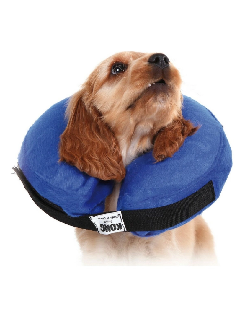 imagem de Colar de recuperação para cães KVP Kong Cloud Azul Insuflável (15-25 cm)1