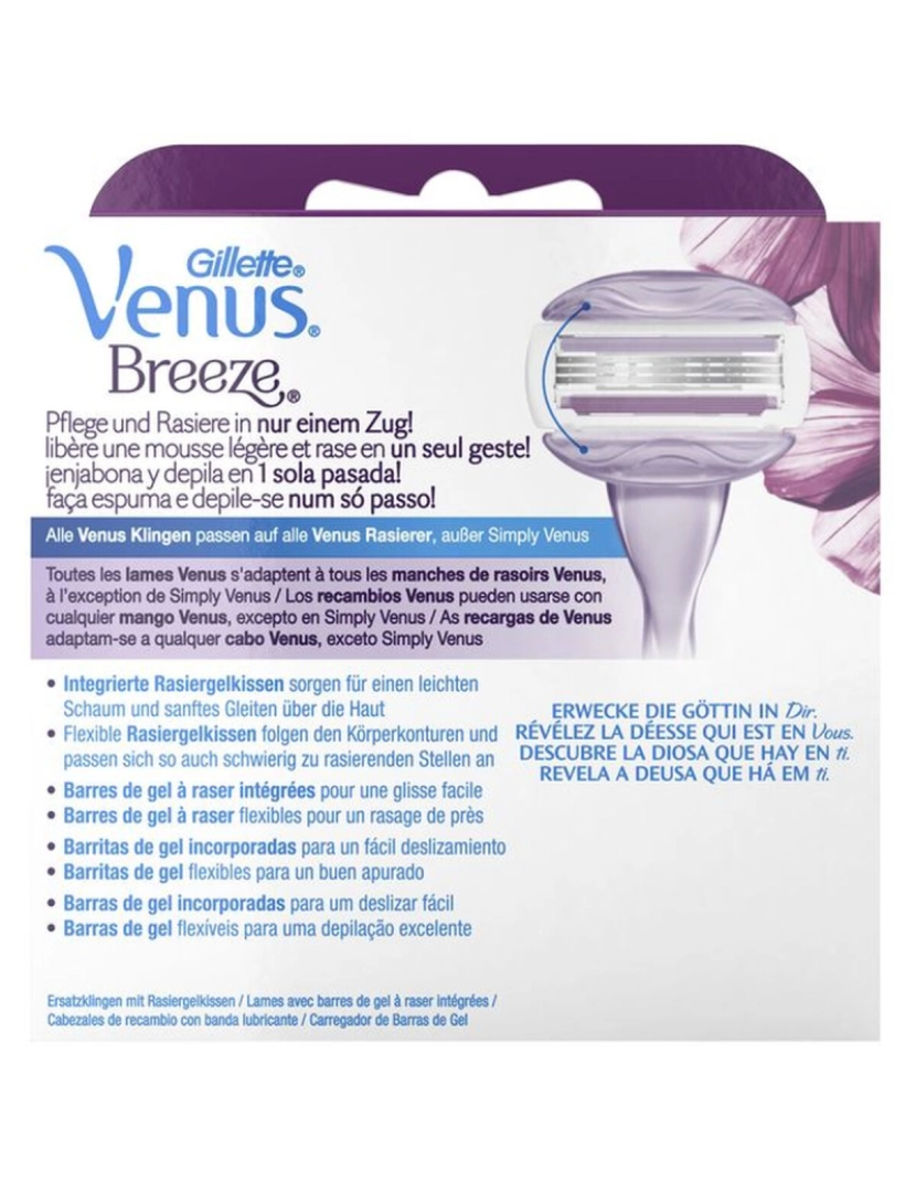 imagem de Lâmina sobresselente para máquina de barbear Gillette Venus Breeze 4 Unidades4