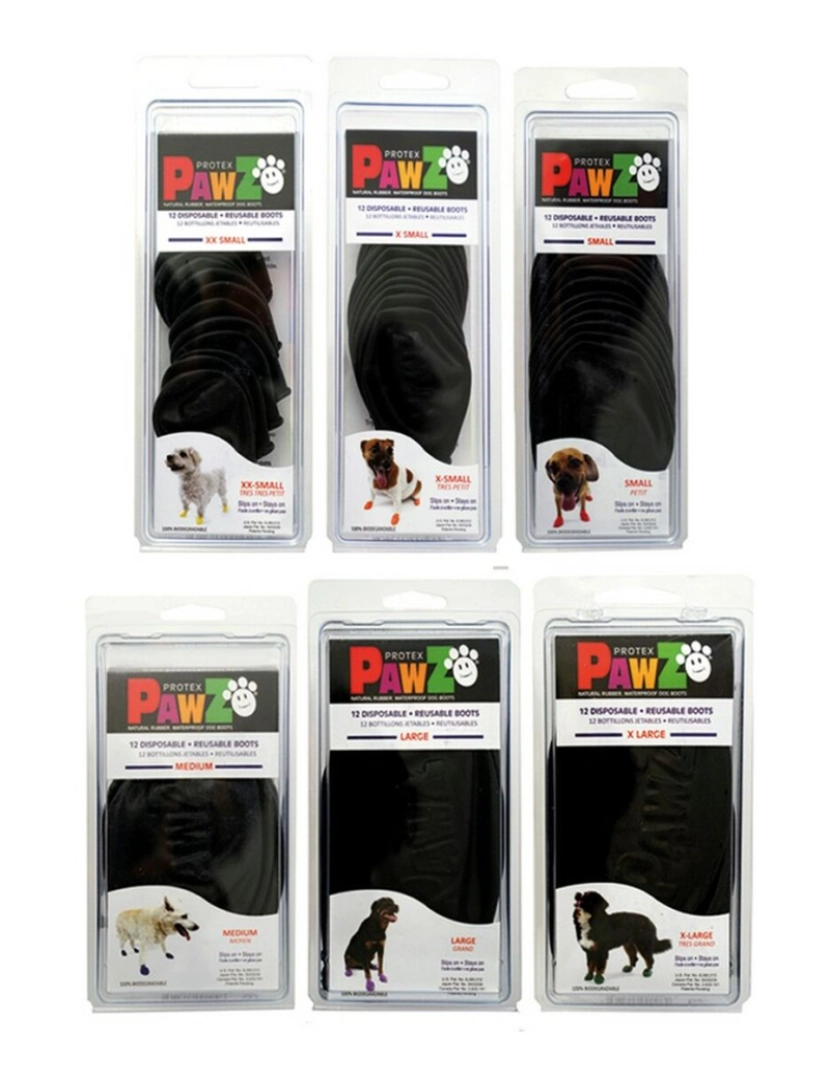 imagem de Botas Pawz Tiny Cão Pequeno 12 Unidades2