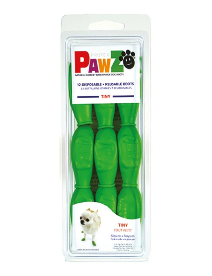 imagem de Botas Pawz Cão 12 Unidades Verde1