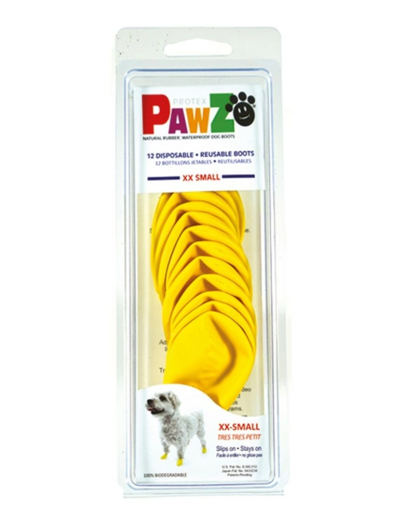 imagem de Botas Pawz Cão 12 Unidades Amarelo Tamanho XXS2