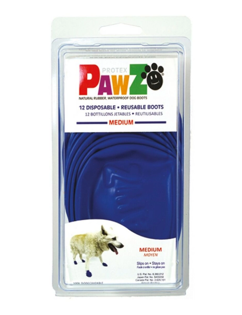 imagem de Botas Pawz Cão 12 Unidades Azul Tamanho M2