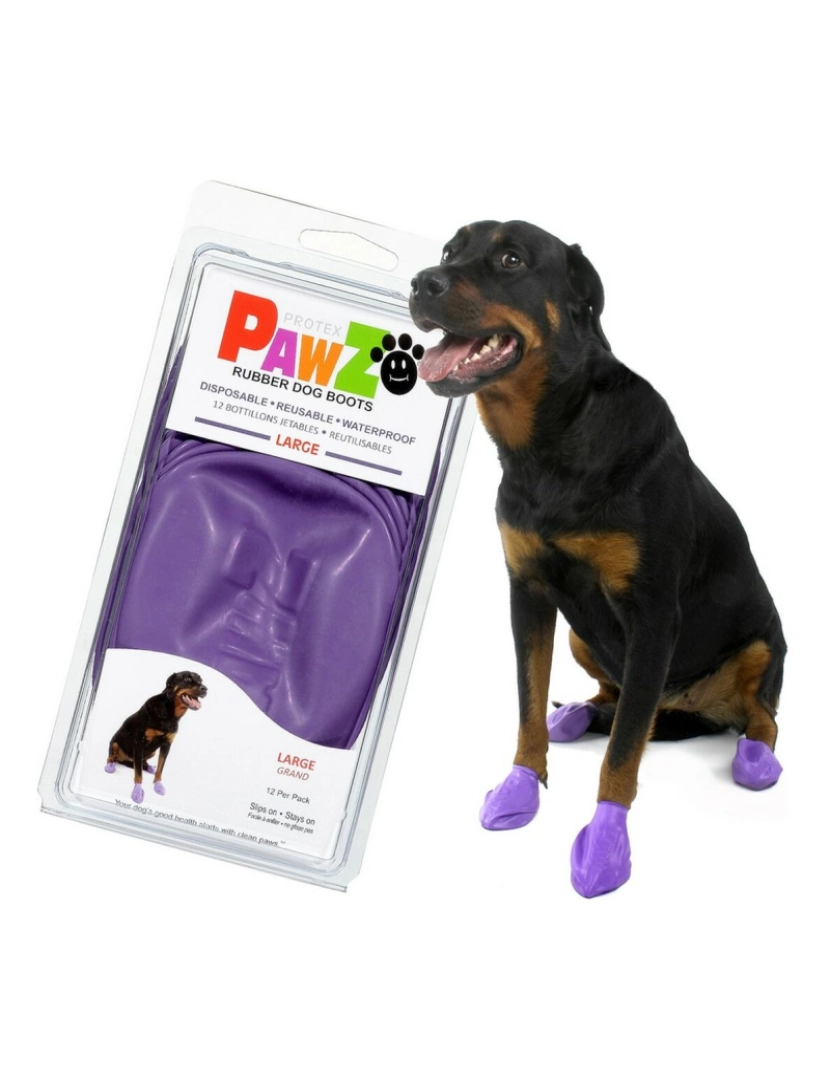 Pawz - Botas Pawz Cão 12 Unidades Roxo Tamanho L