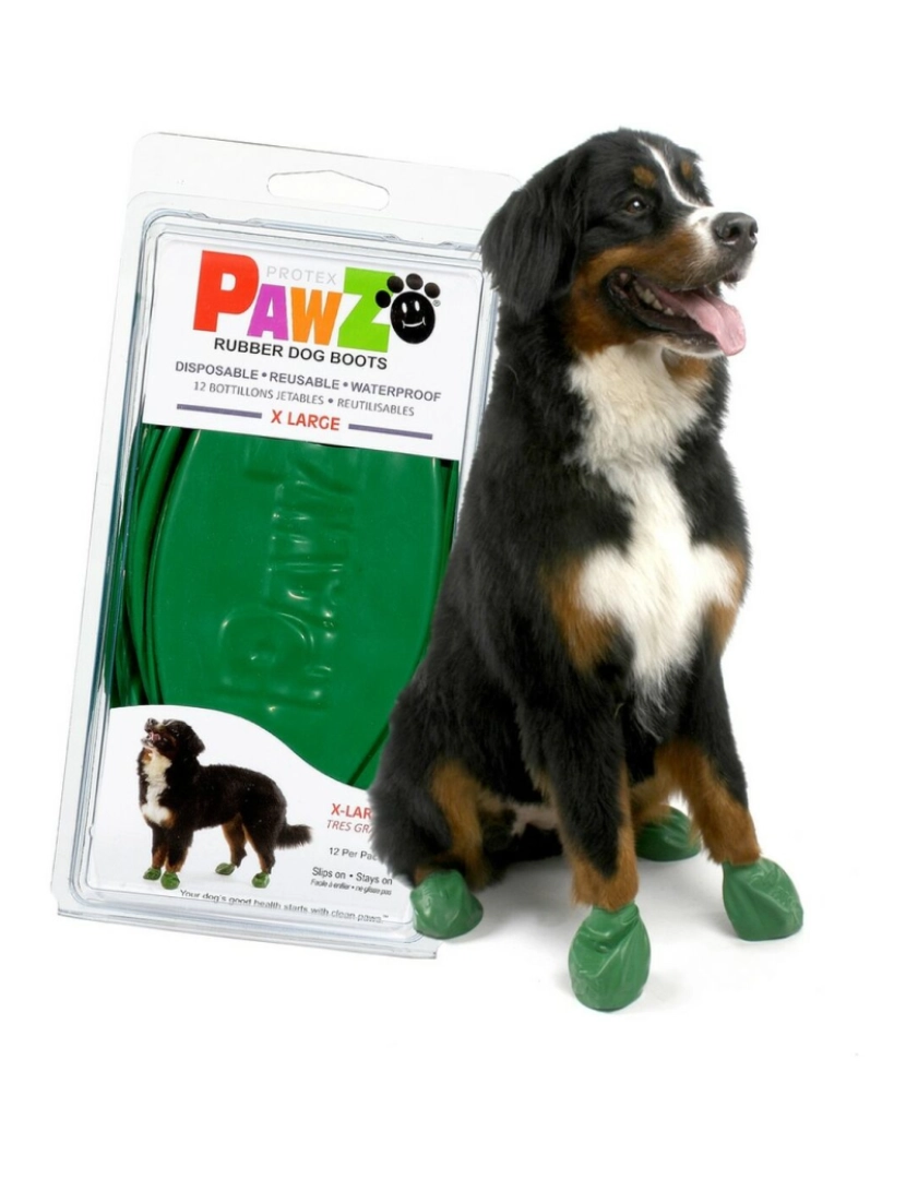 Pawz - Botas Pawz Cão 12 Unidades Tamanho XL Verde