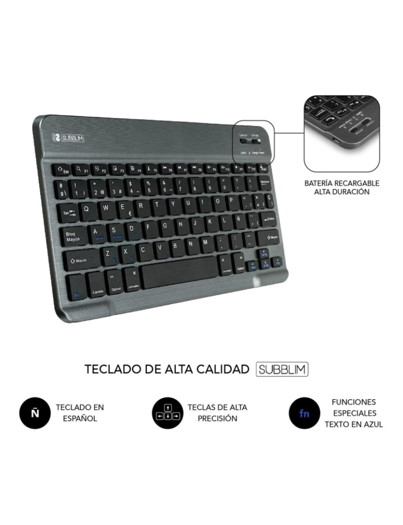 imagem de Capa para Tablet e Teclado Subblim LENOVO TAB M10 PLUS 3ª GEN Preto 10,6"5