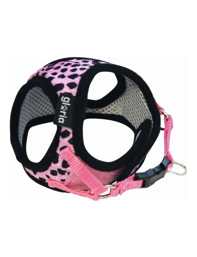 Gloria - Arnês para Cães Gloria Leopardo M 27-35 cm Cor de Rosa