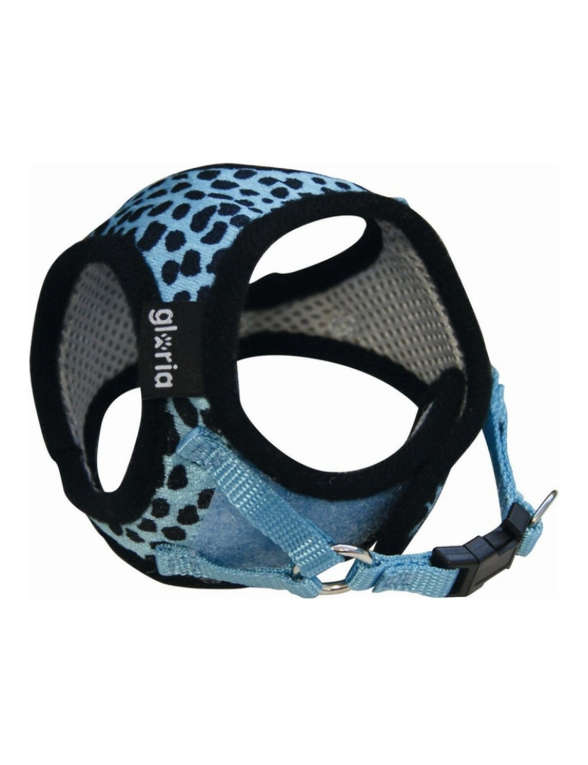 Gloria - Arnês para Cães Gloria Leopardo 21-29 cm Azul Tamanho S